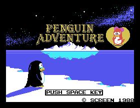 Penguin Adventure (bootleg of MSX version) Title Screen